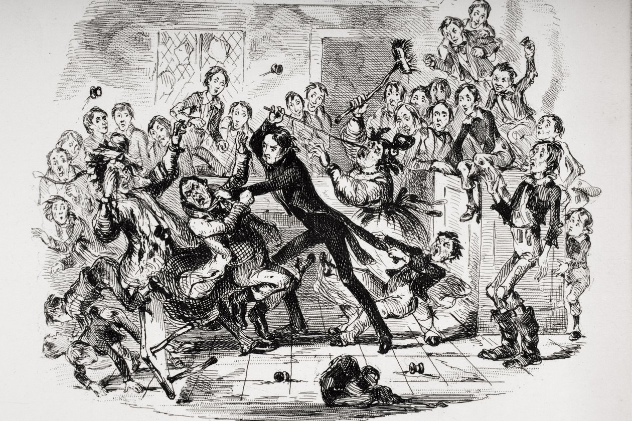 Illustratie voor Nicholas Nickleby van Charles Dickens door Hablot Knight (1815 92) Browne