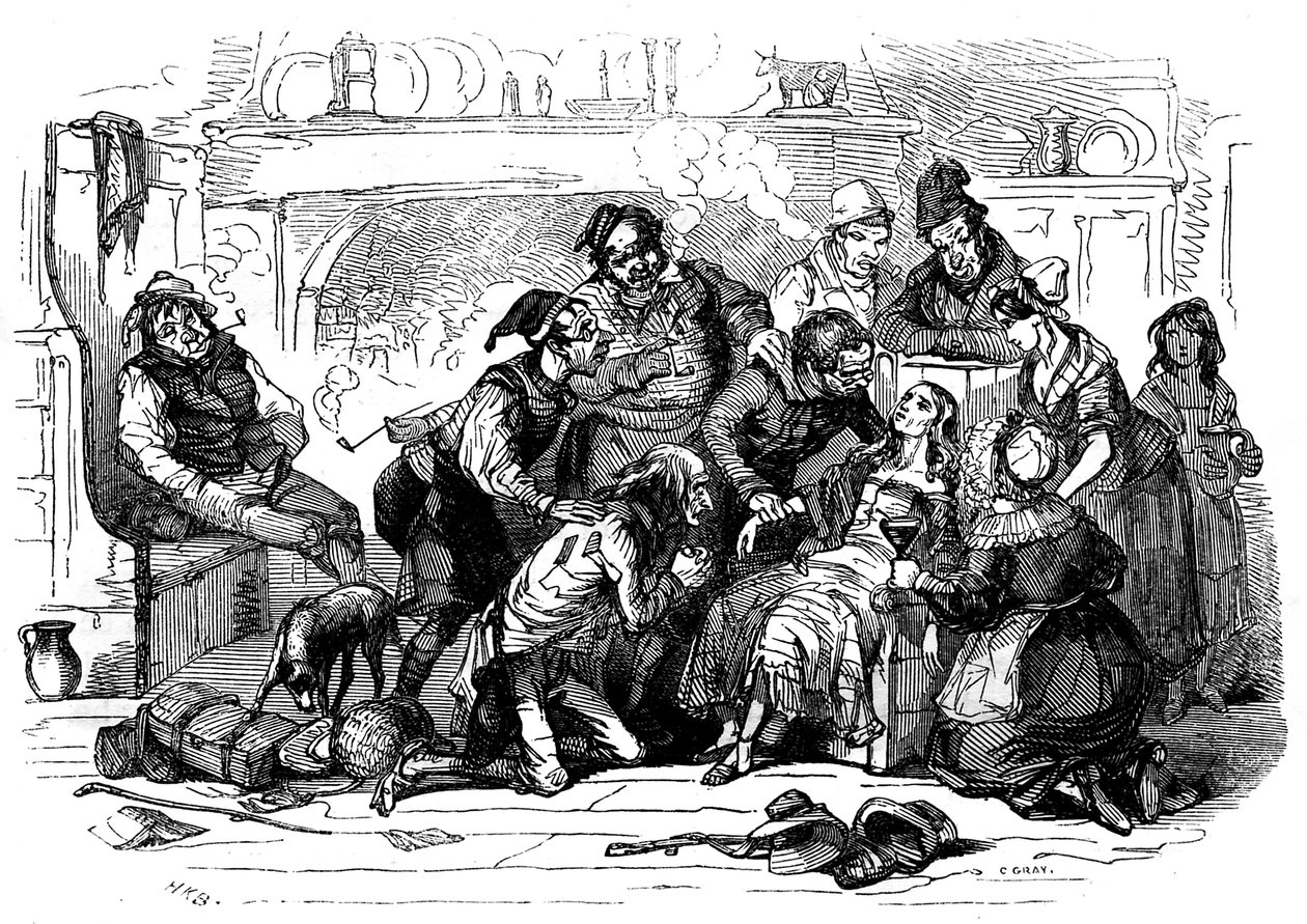 Het oude rariteitenkabinet van Charles Dickens door Hablot Knight Browne