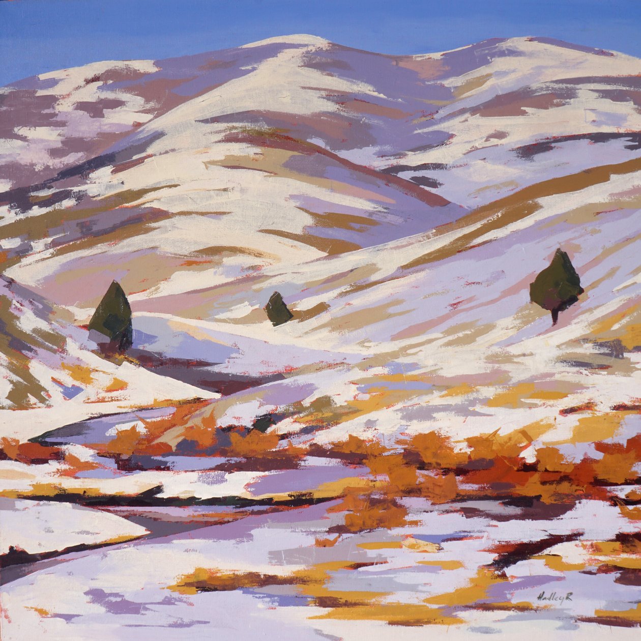 Maartse melodie, ca 2025 (olieverf op doek) door Hadley Rampton