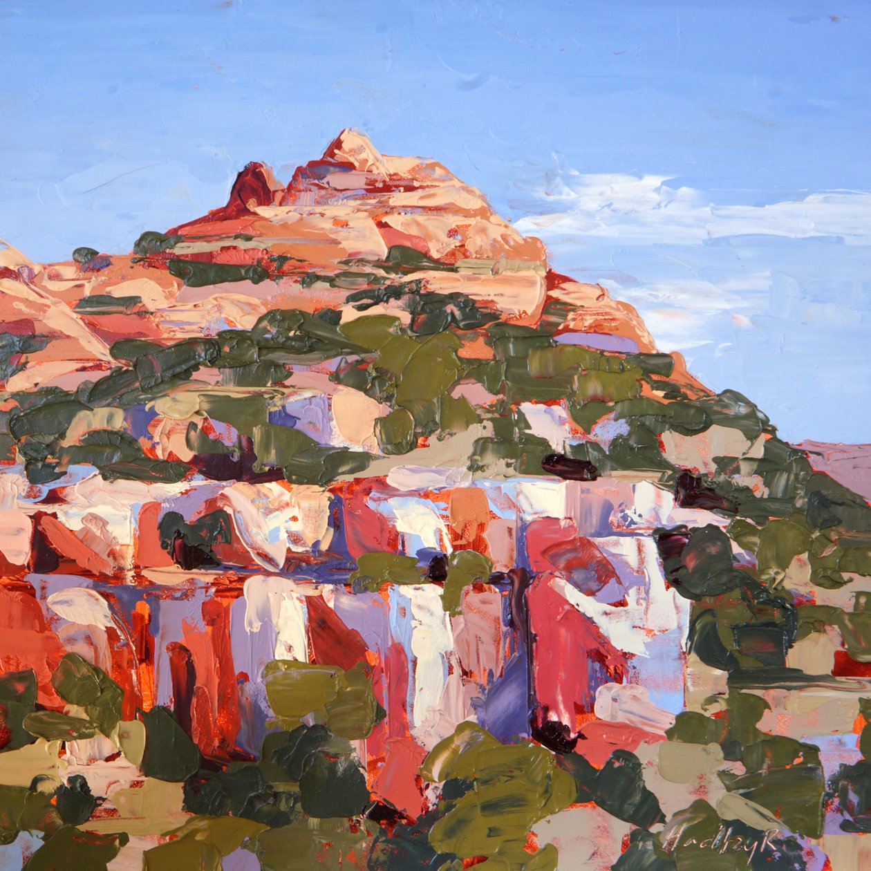 Middagkleuren, Sedona, ca. 2022 (olieverf op paneel) door Hadley Rampton