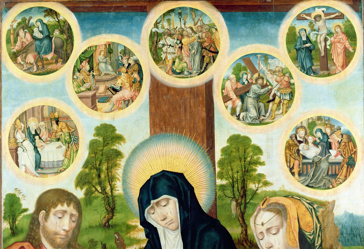 De klaagzang van de dode Christus, c.1520 (detail) door Hamburg Master