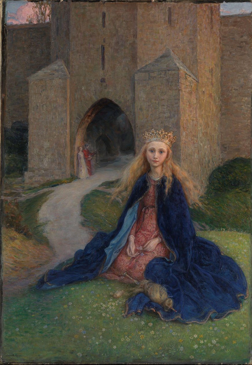 Prinses met een spinnewiel, 1896 door Hanna Pauli