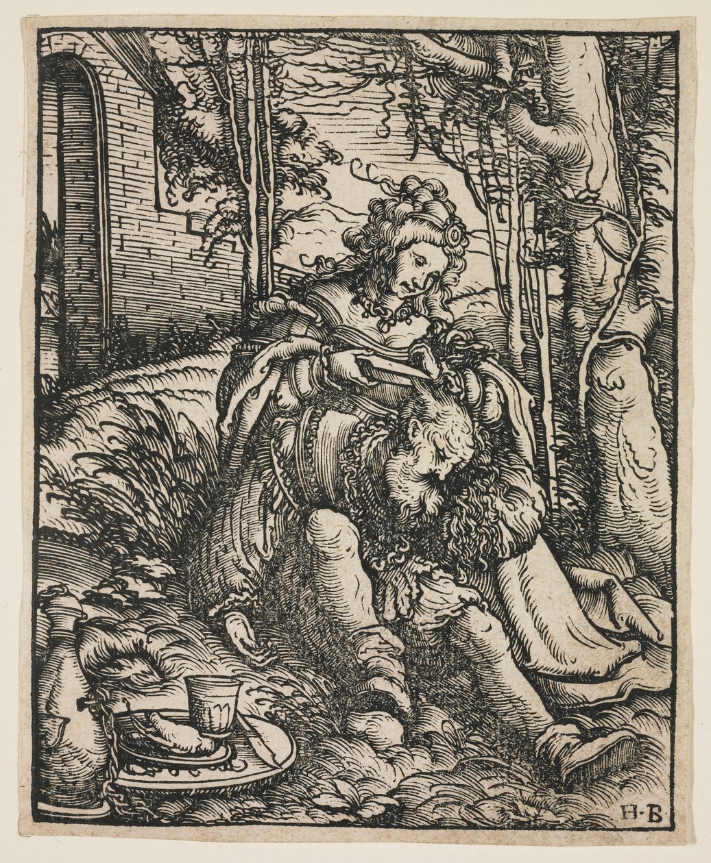 Simson en Delila, ca. 1519 door Hans Burgkmair