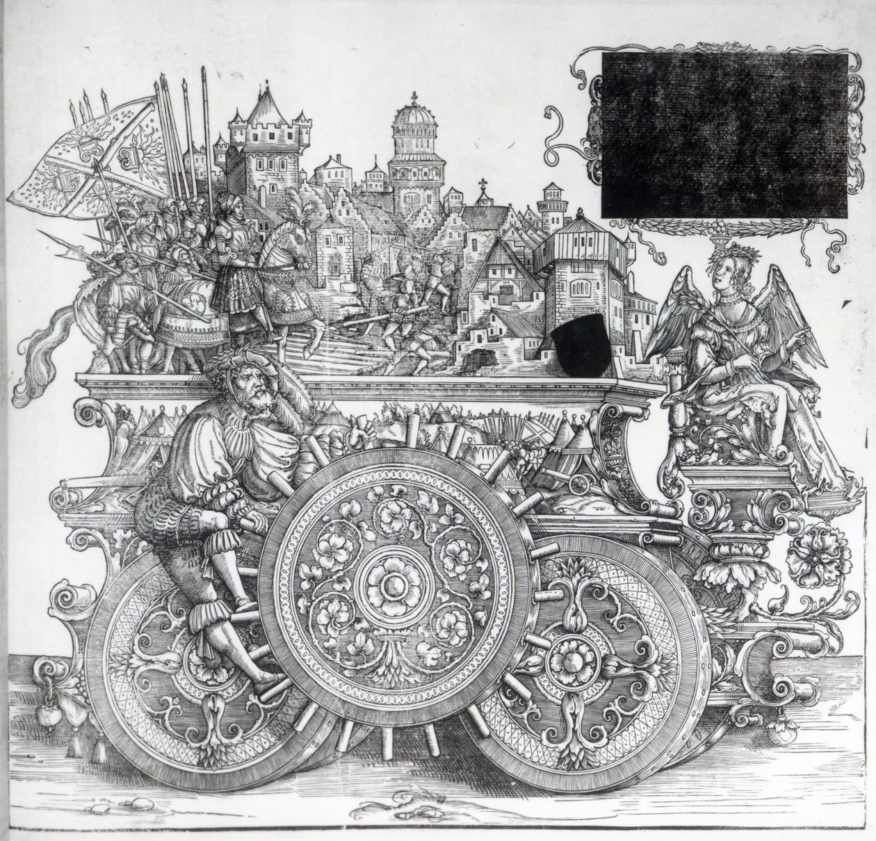 Scène uit Maximiliaans Triomftocht, c.1516-18 door Hans Burgkmair