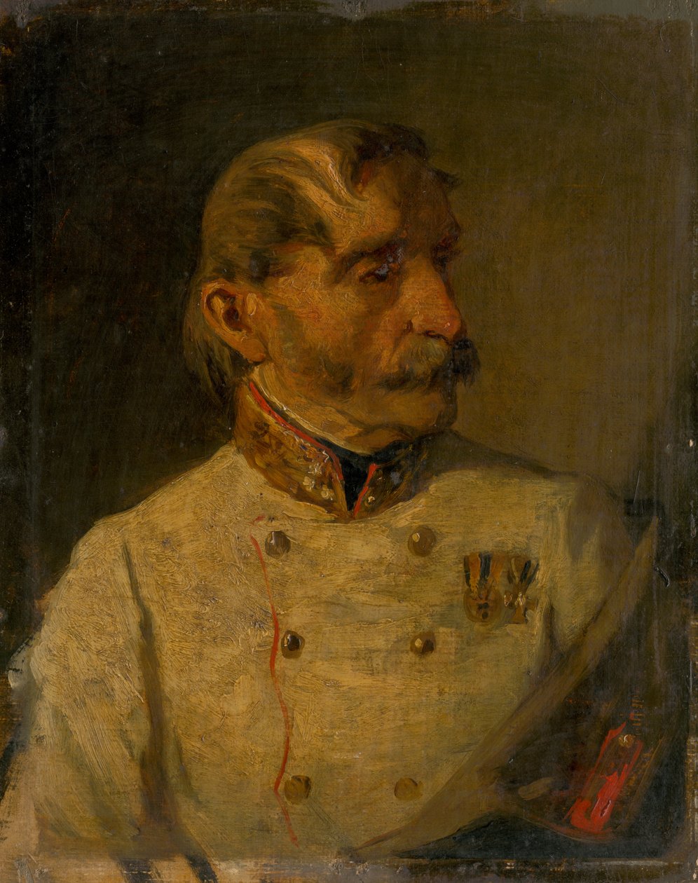 Portret van een militair officier door Hans Canon