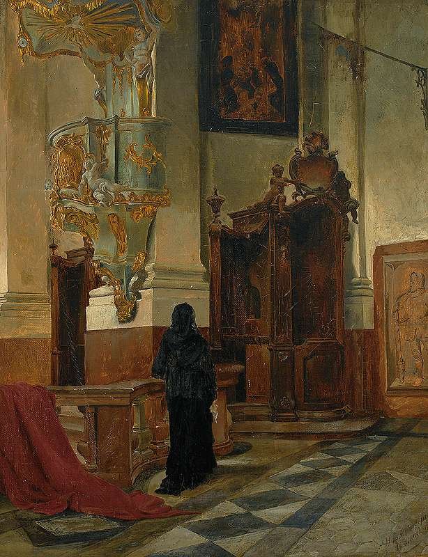 Barok kerkinterieur door Hans Eduard von Berlepsch Valendas
