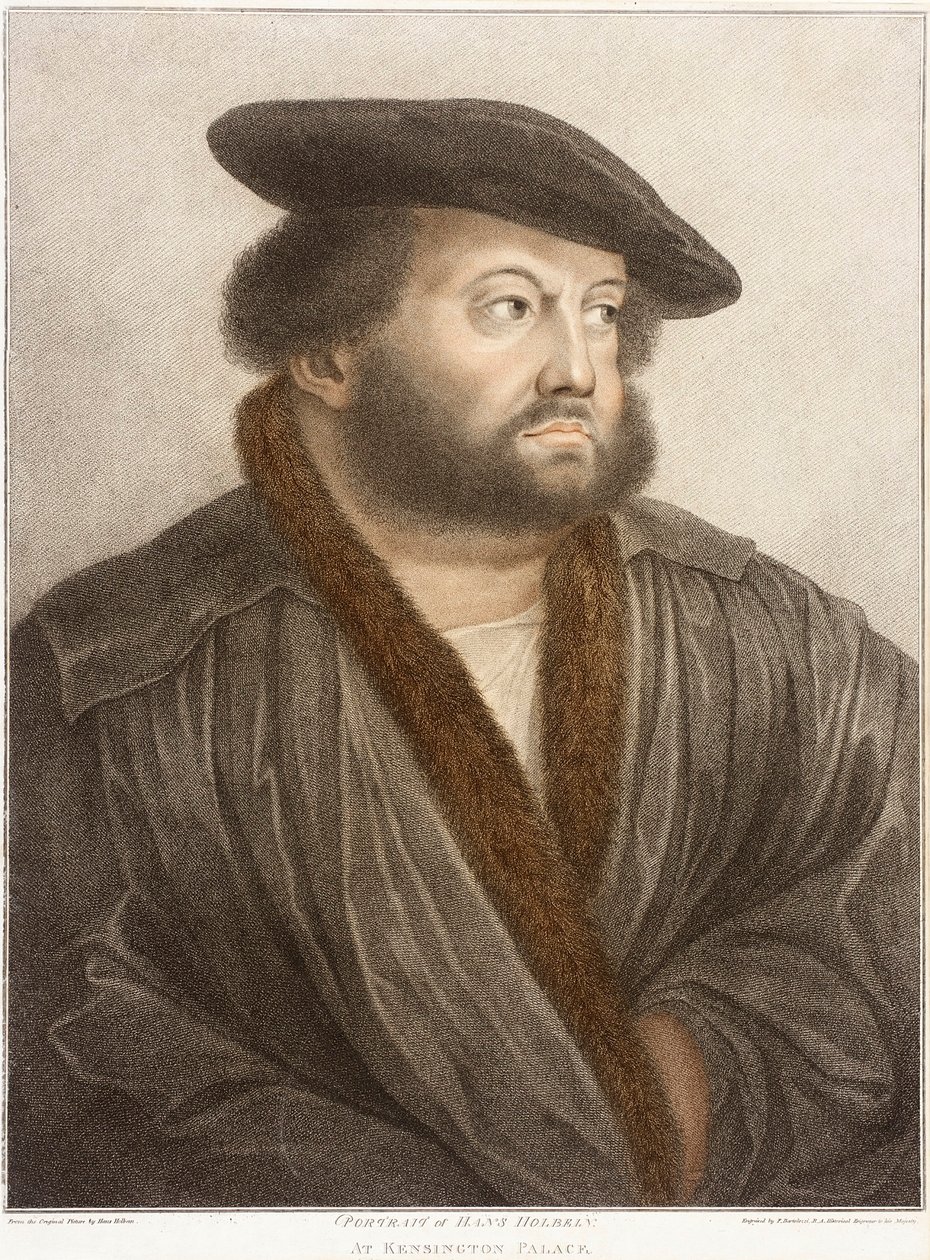 Portret van Hans Holbein door Hans Holbein der Jüngere