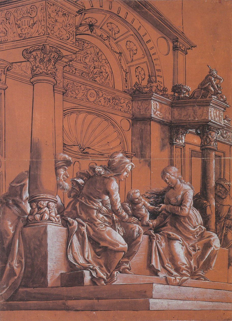 De Heilige Familie door Hans Holbein der Jüngere