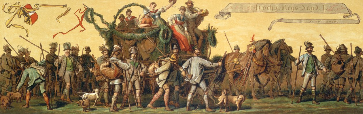 Processie van eerbetoon ter ere van Keizer Franz Joseph I van Oostenrijk (1830-1916) door Hans Makart