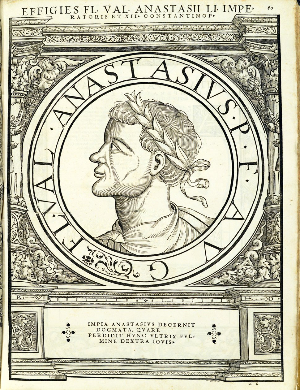 Anastasius I, illustratie uit 