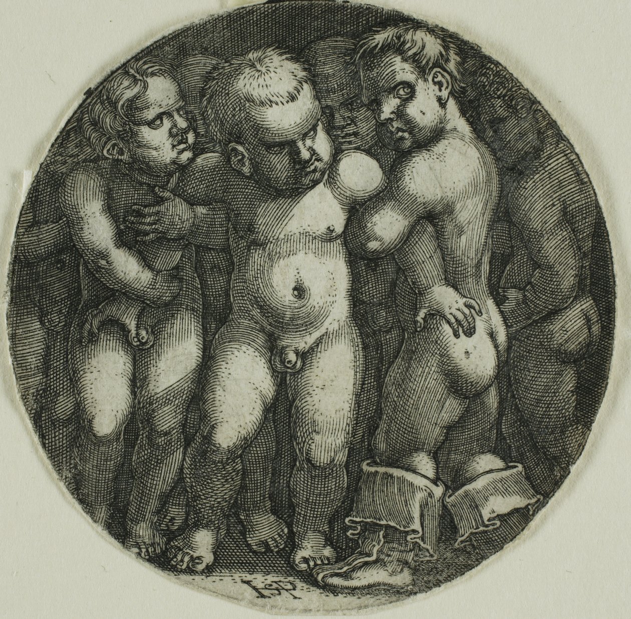 Acht naakte jongens door Hans Sebald Beham