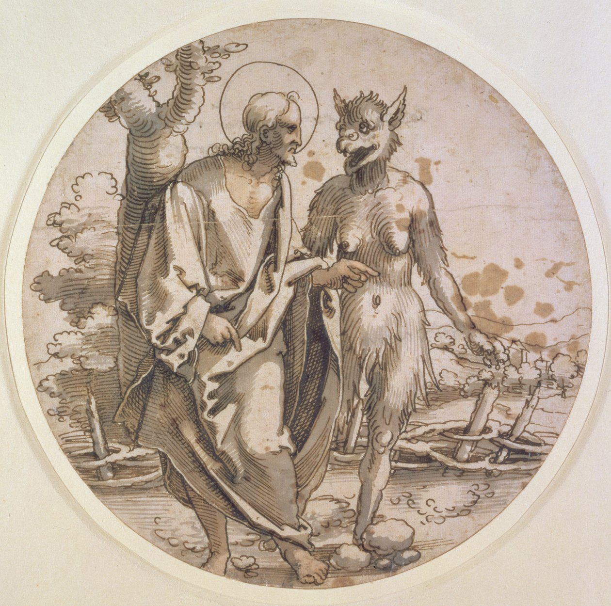 De Verleiding van Christus, c.1522 door Hans Sebald Beham