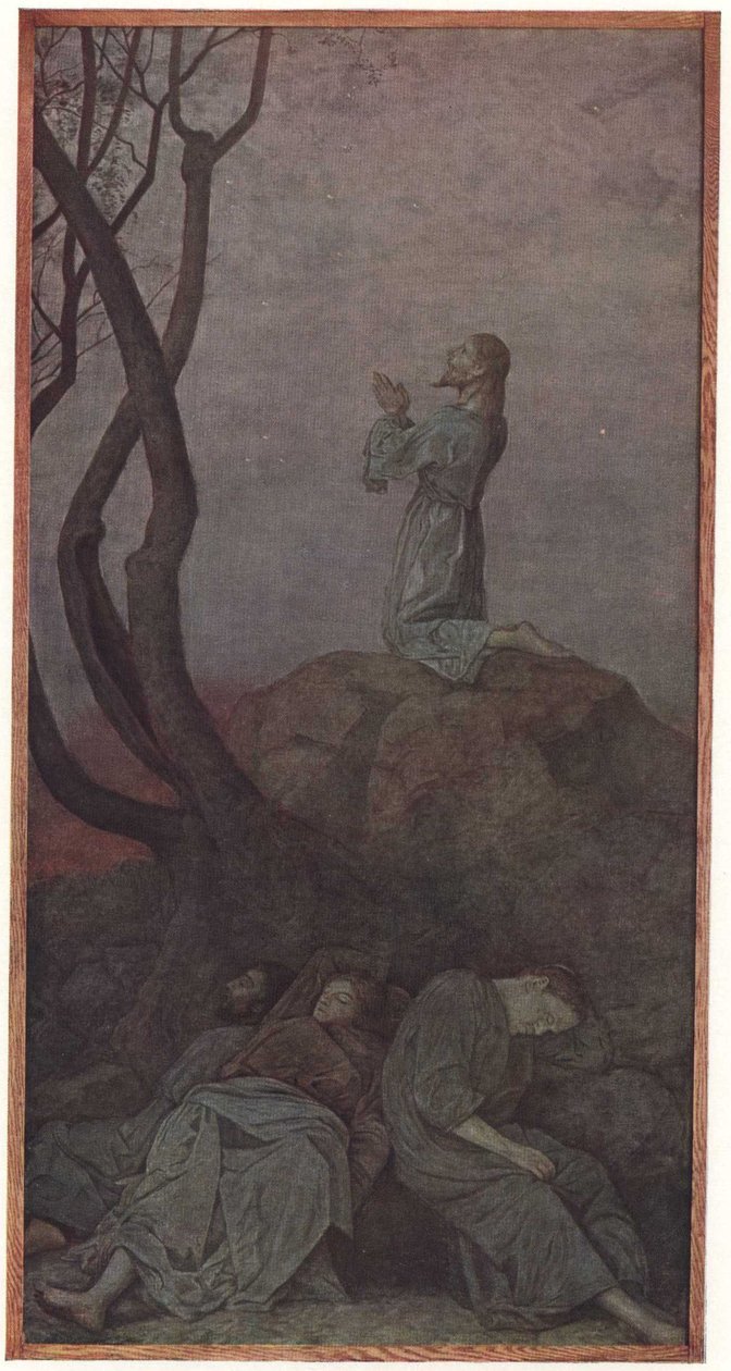 Christus op de Olijfberg door Hans Thoma