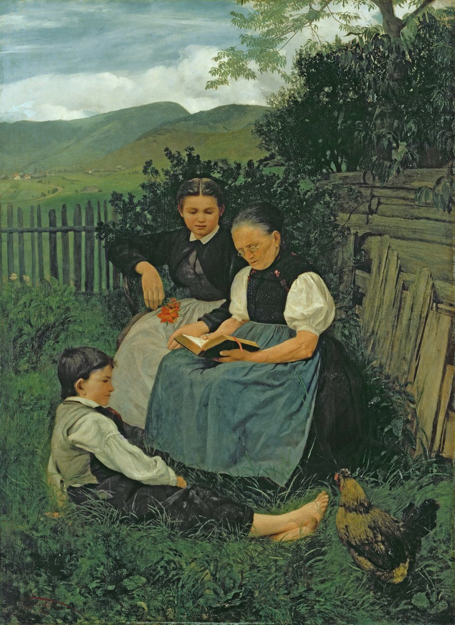 Het einde van de dag, 1868 door Hans Thoma
