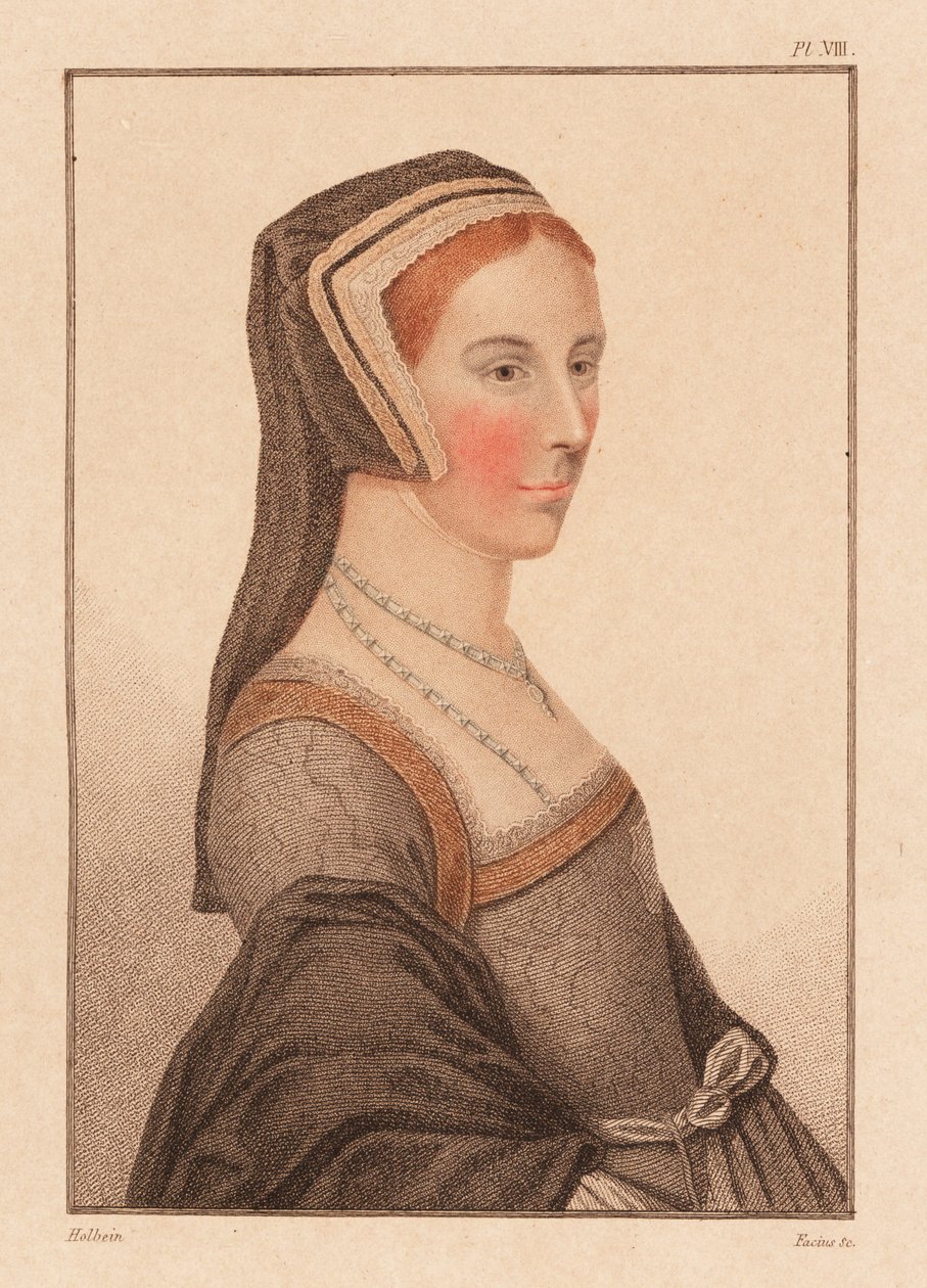 Anne Cresacre, 15 jaar oud, pupil van Sir Thomas More door Hans (after) Holbein the Younger