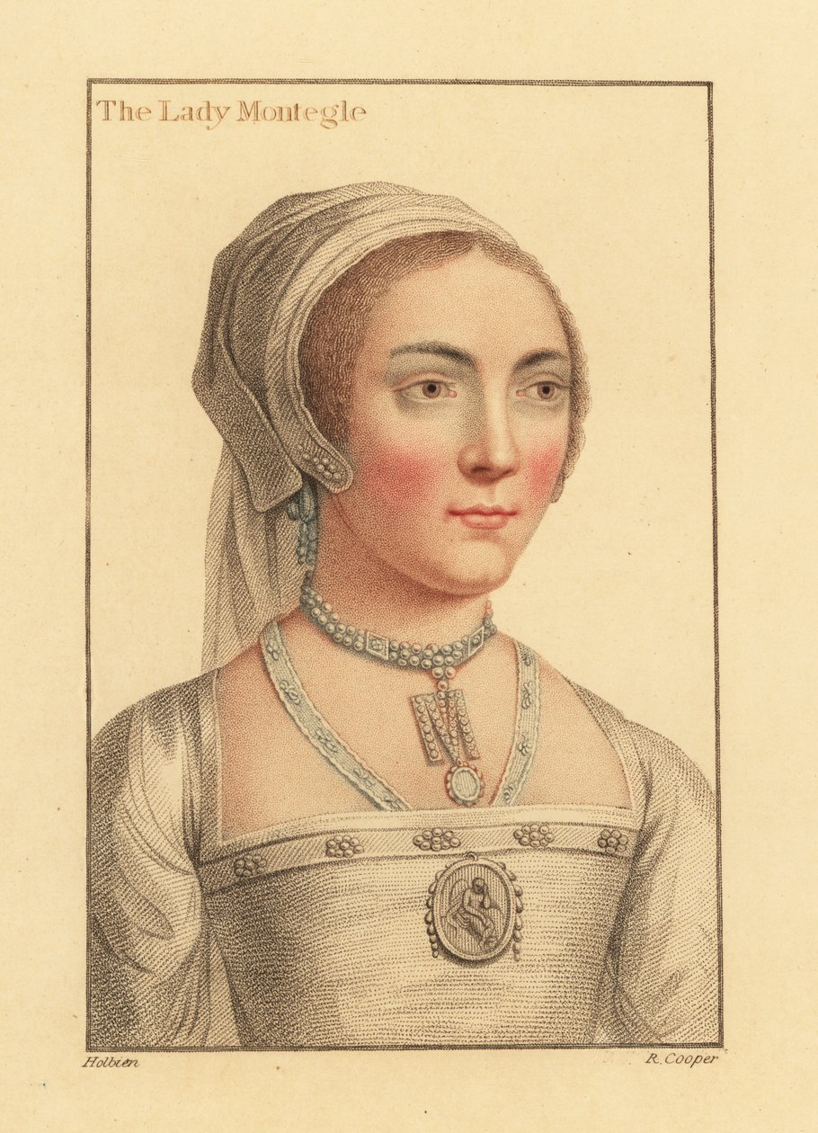 Lady Mary Brandon, barones Monteagle door Hans (after) Holbein the Younger