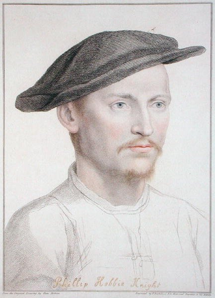 Philip Hobbie, gegraveerd door Francesco Bartolozzi 1796 door Hans (after) Holbein the Younger