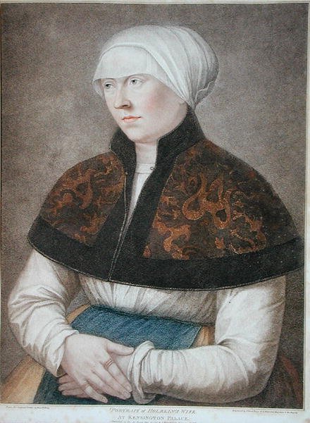 Portret van de vrouw van Holbein, gegraveerd door Francesco Bartolozzi (1727-1815) 1796 door Hans (after) Holbein the Younger