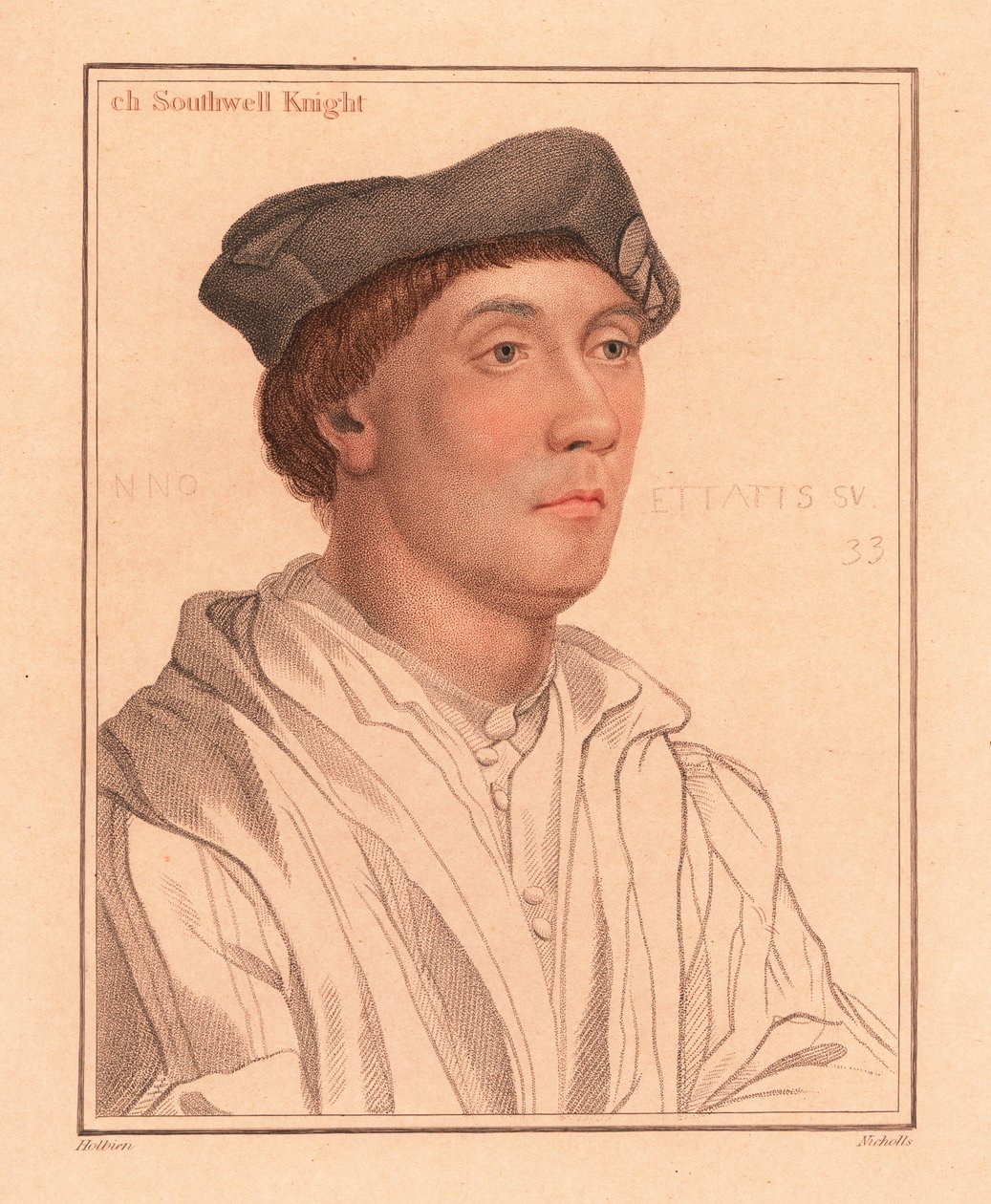 Sir Richard Southwell, Engels lid van de Privy Council, 1812 door Hans (after) Holbein the Younger