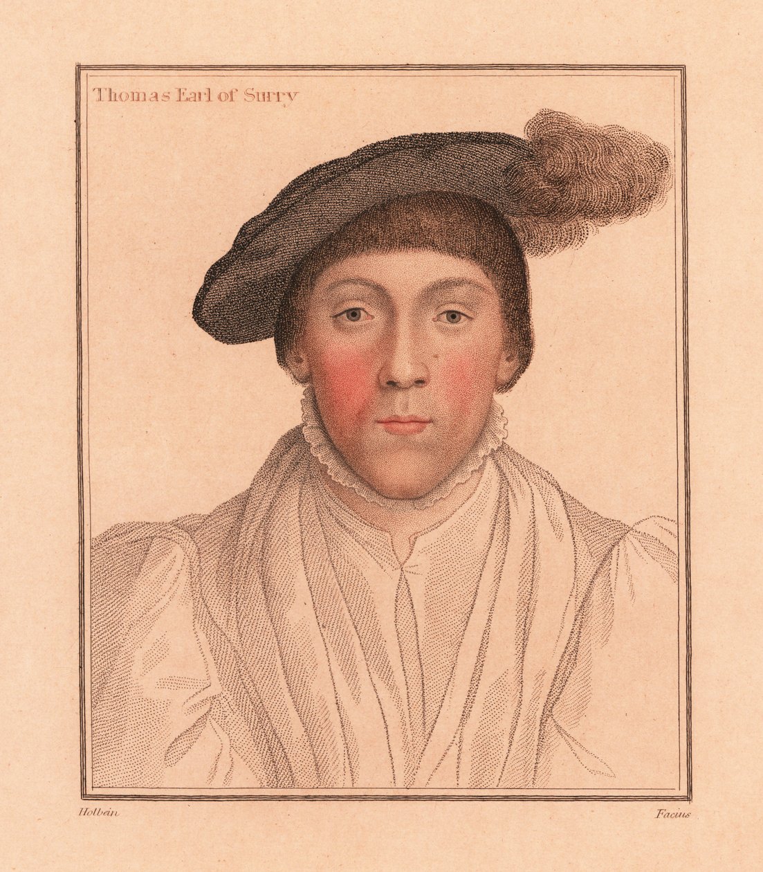 Thomas Howard, Graaf van Surrey, 1812 (gravure) door Hans (after) Holbein the Younger