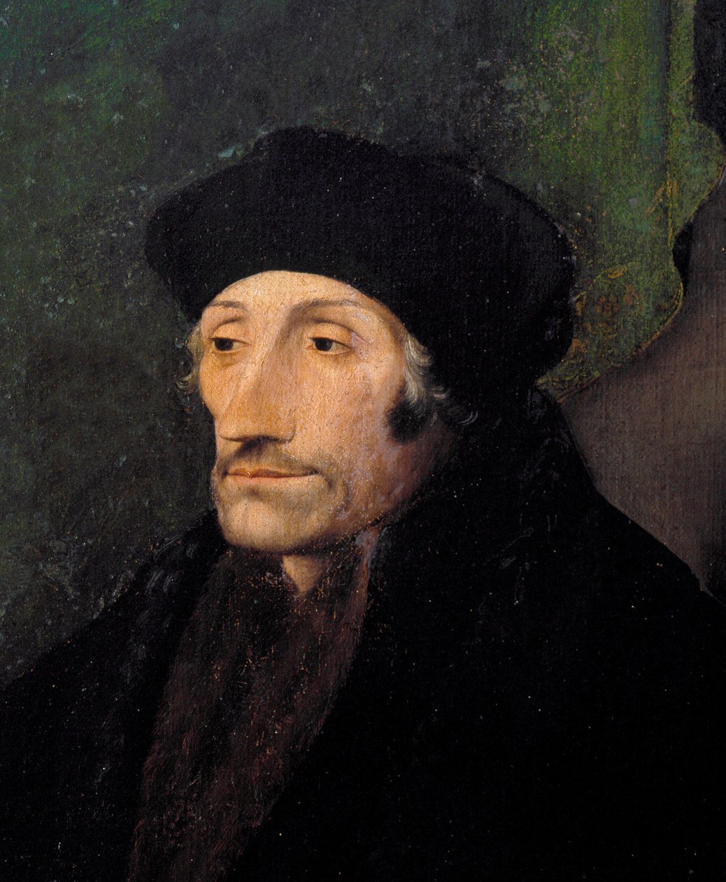 Portret van Erasmus van Rotterdam, Nederlandse humanist door Hans (attr. to) Holbein the Younger