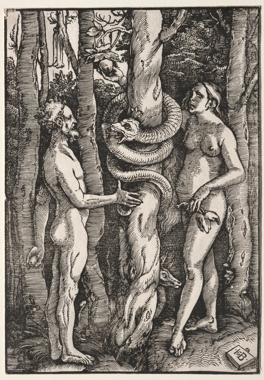 Adam en Eva, ca. 1514 door Hans Baldung