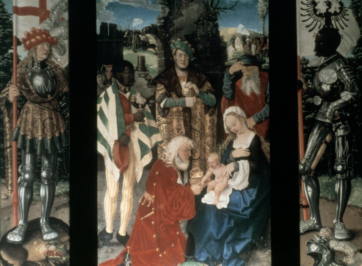 Aanbidding der Wijzen, 1507 door Hans Baldung