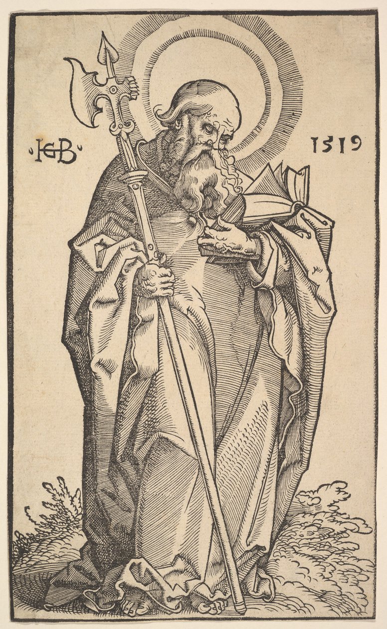 Sint Mattheüs uit Christus en de apostelen, 1519 door Hans Baldung