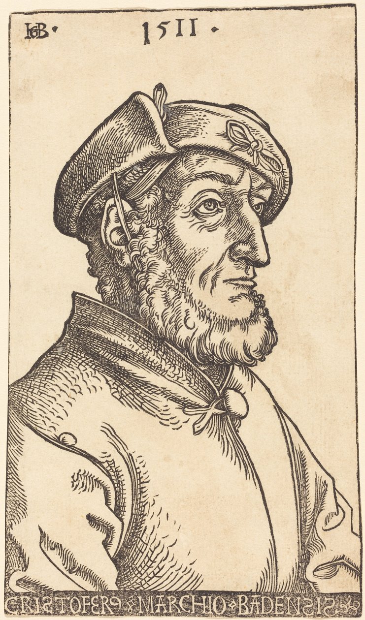 Christoph, markgraaf van Baden door Hans Baldung Grien