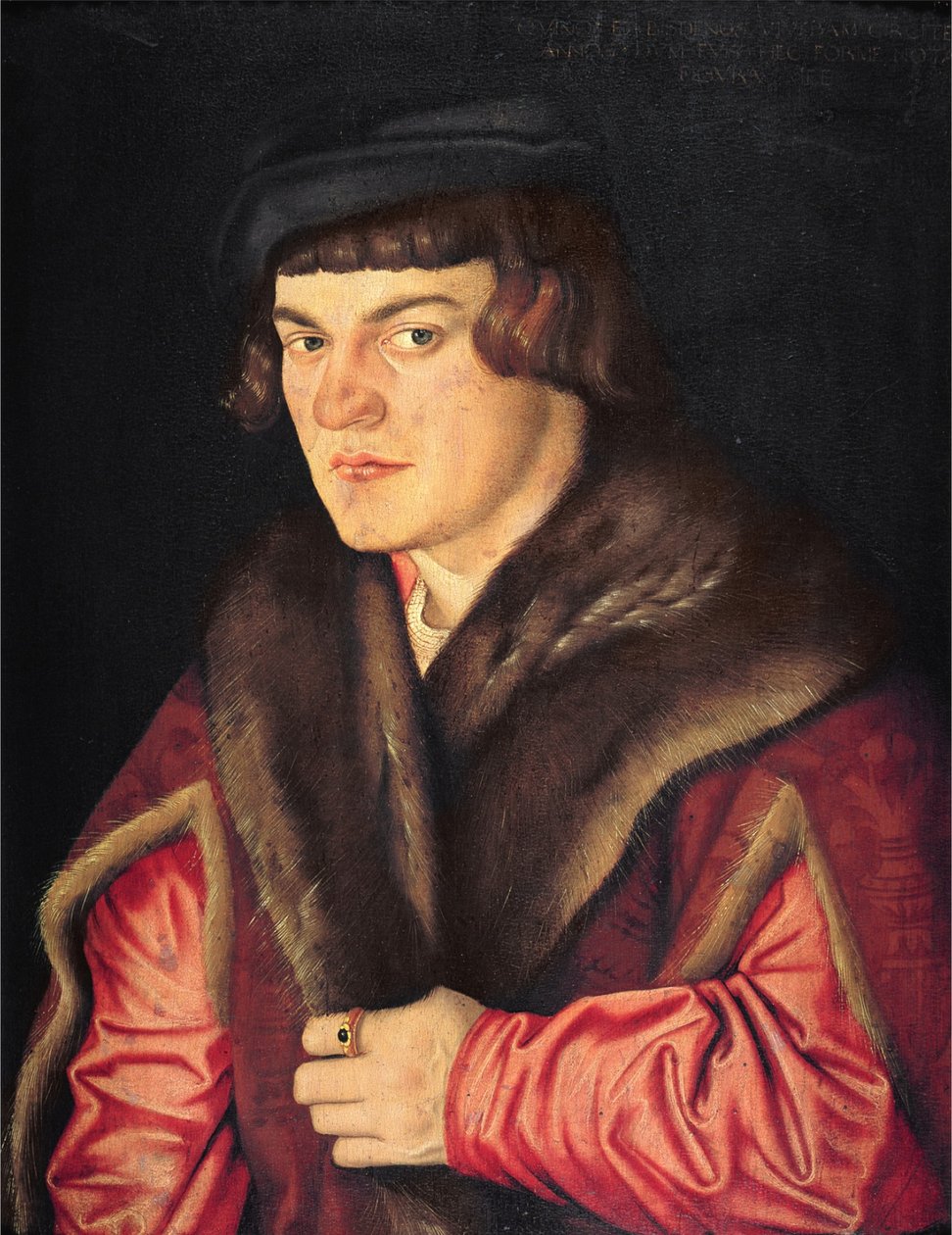 Duits: Porträt eines Mannes Portret van een man door Hans Baldung Grien