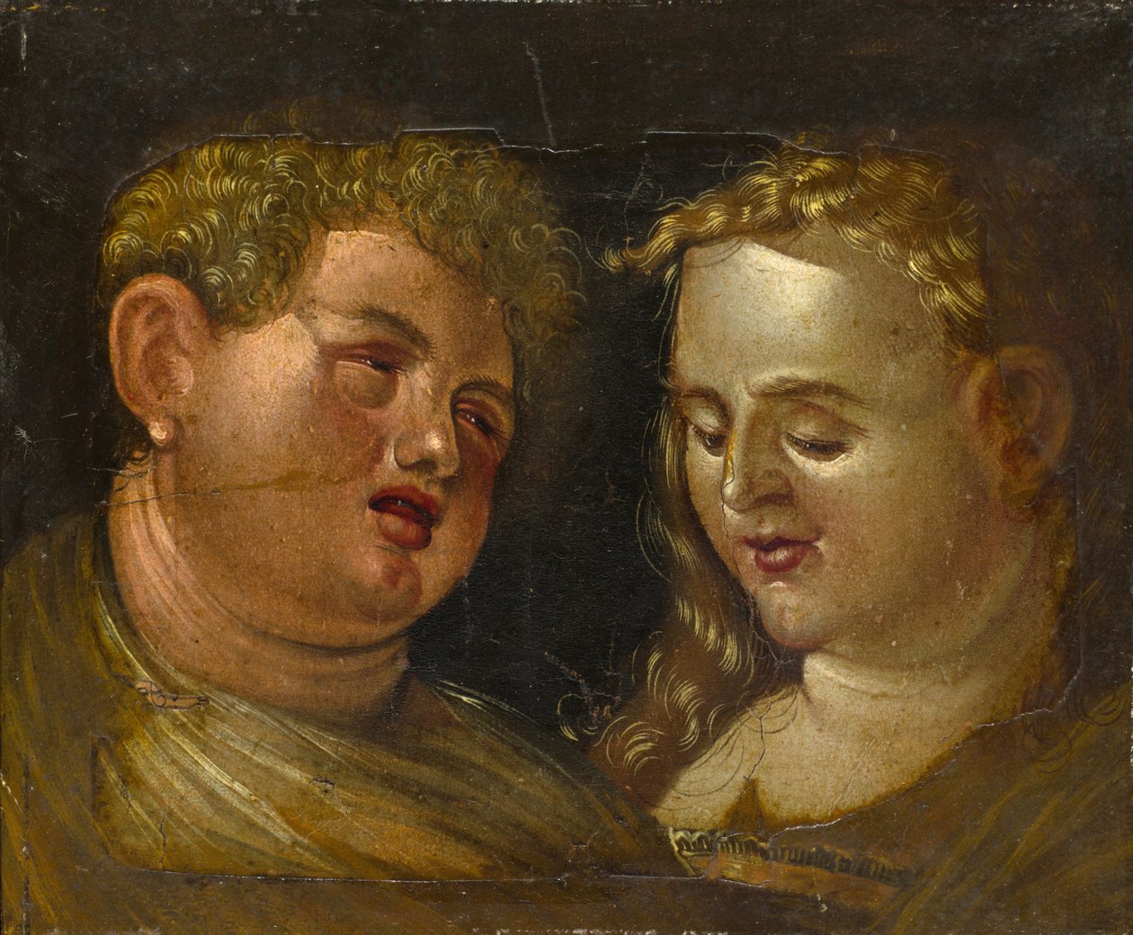 Mannelijk en Vrouwelijk Hoofd, midden 16e eeuw door Hans Baldung Grien