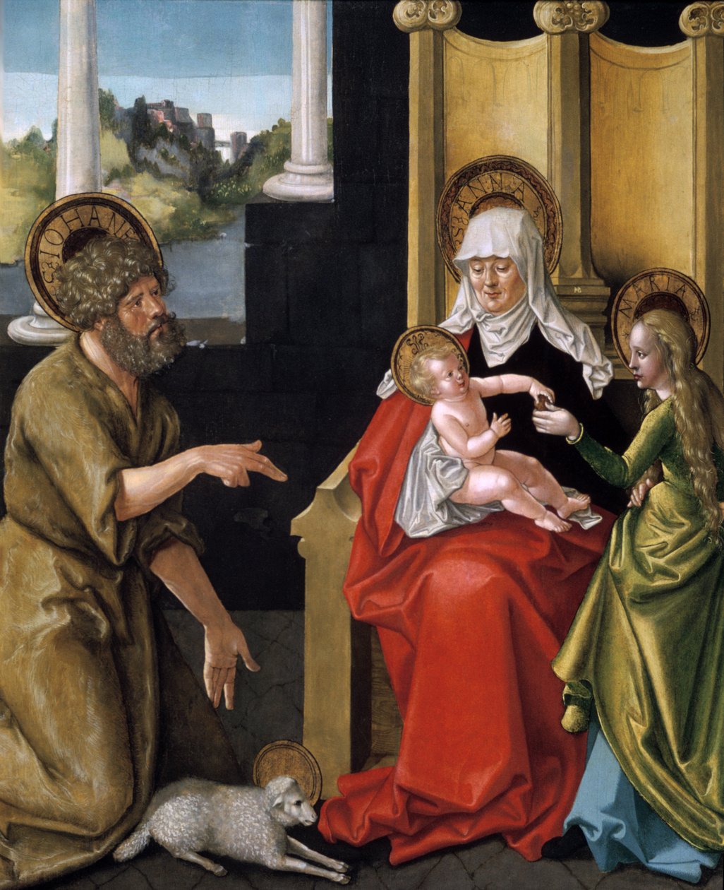 Sint Anna met het Christuskind, de Maagd en Sint Johannes de Doper, ca. 1511 door Hans Baldung Grien