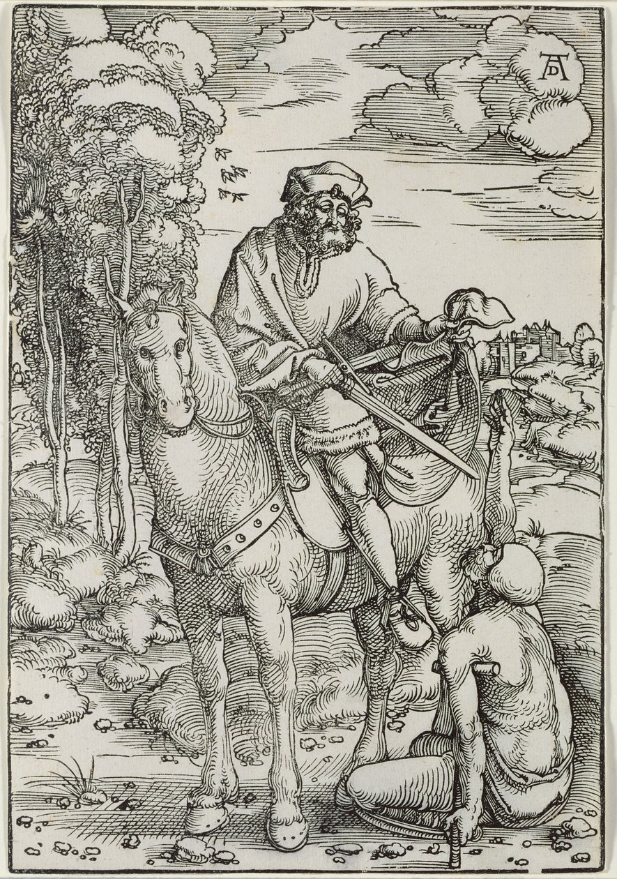 Sint-Maarten Deelt zijn Mantel door Hans Baldung Grien