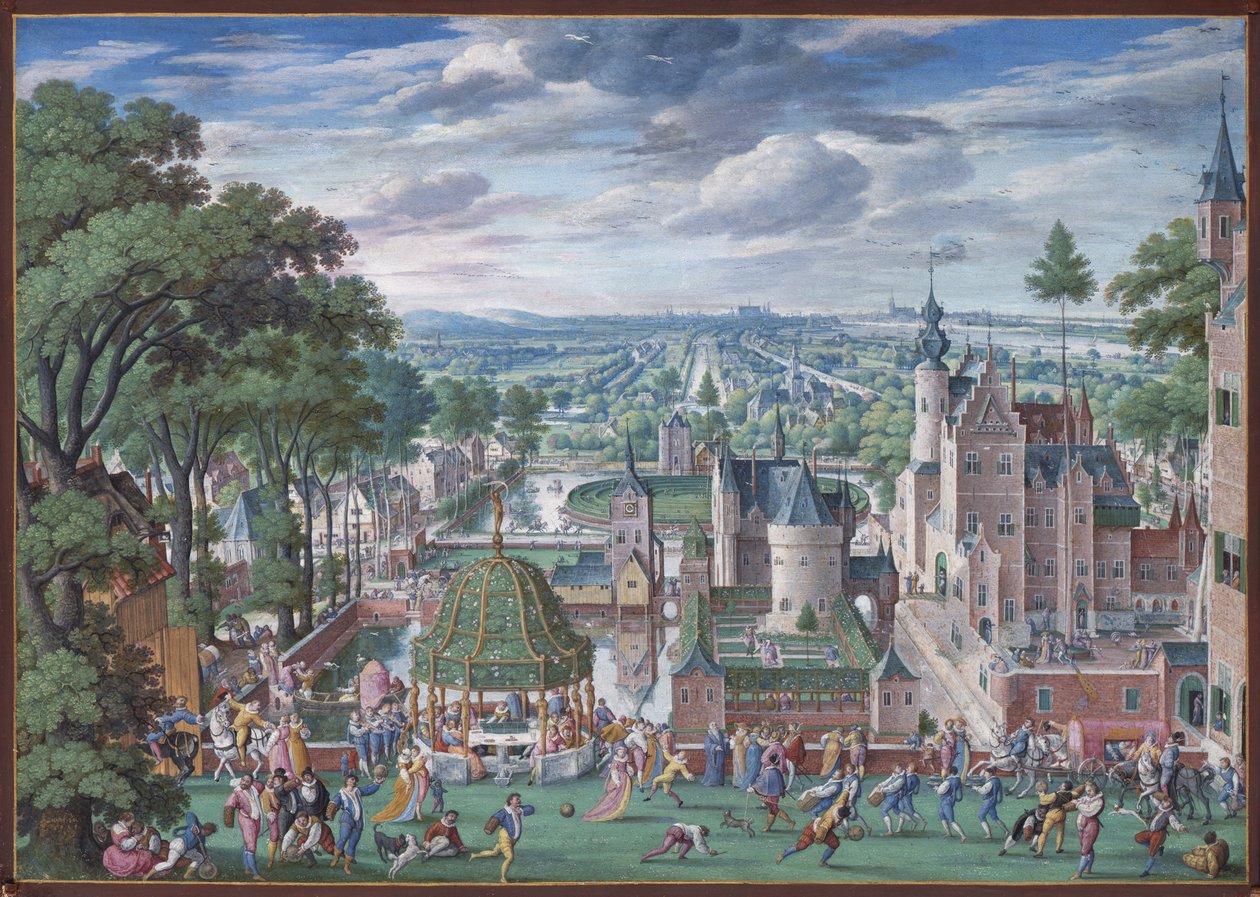 Parklandschap met kasteel door Hans Bol