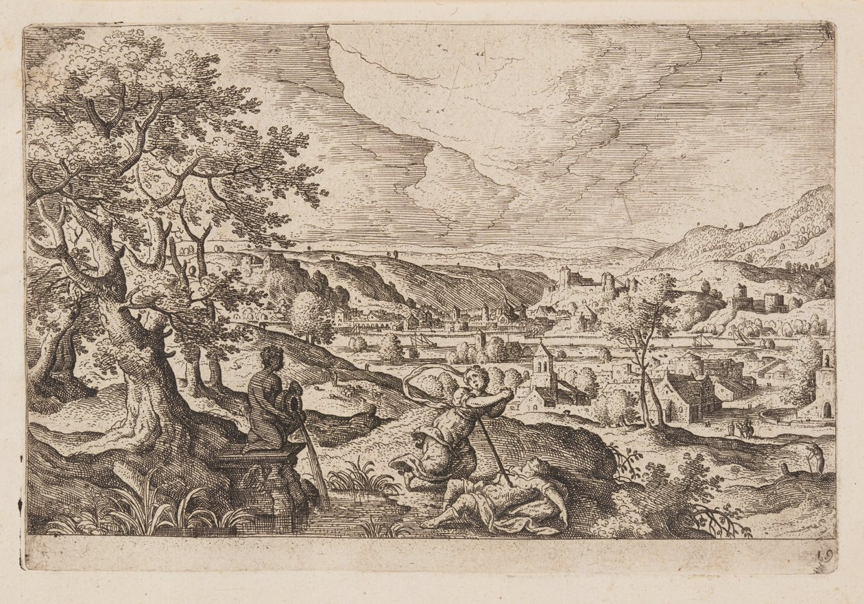 Plaat 19, uit Landschappen met scènes uit het Oude en Nieuwe Testament en Ovidius