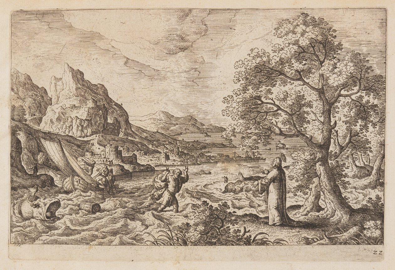 Plaat 22, uit Landschappen met scènes uit het Oude en Nieuwe Testament en Ovidius