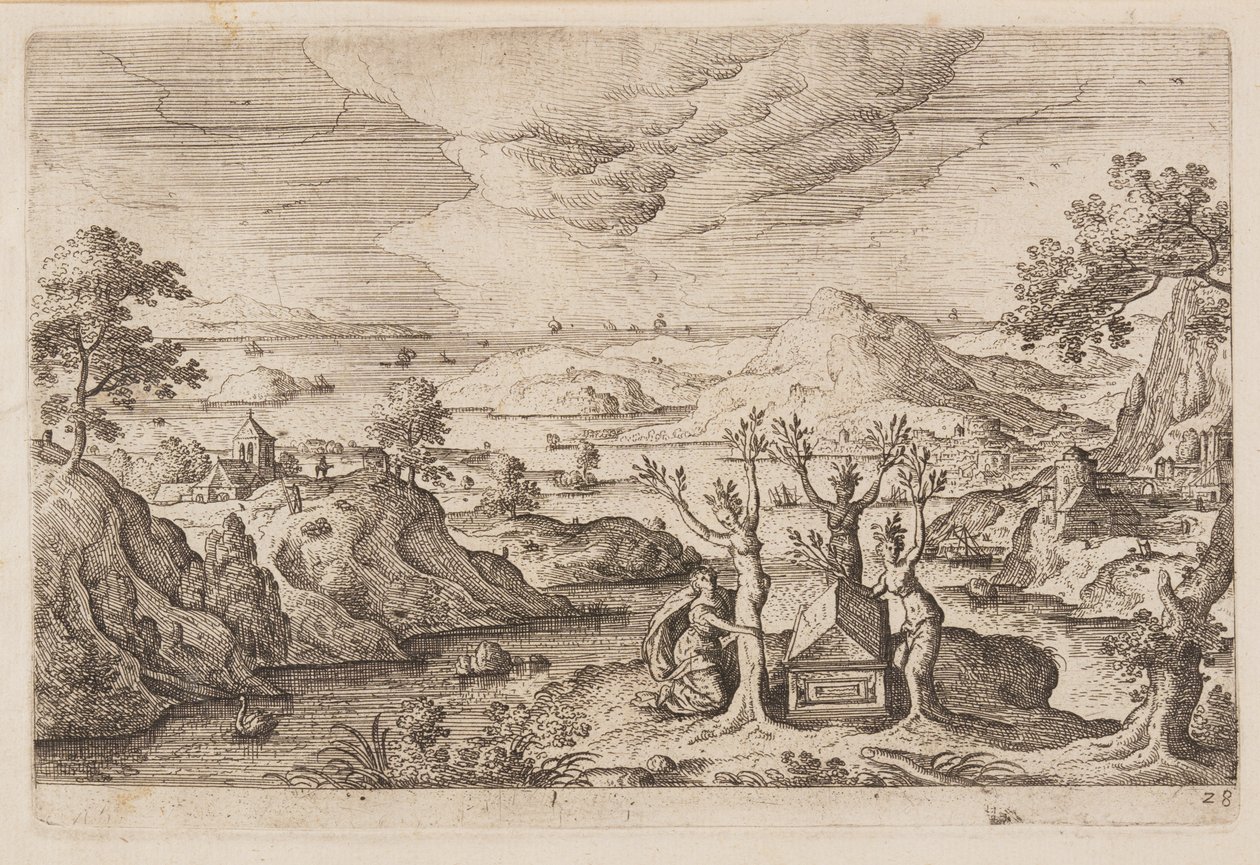 Plaat 28, uit Landschappen met scènes uit het Oude en Nieuwe Testament en Ovidius