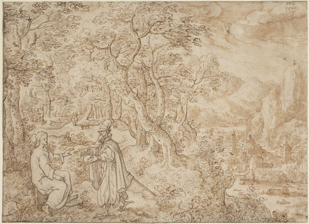 De verzoeking van Christus door Hans Bol