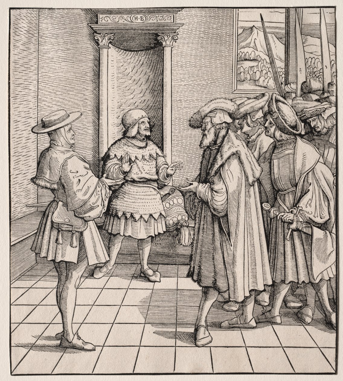 Het Slechte Advies van de Ene Kleine Man aan de Andere door Hans Burgkmair