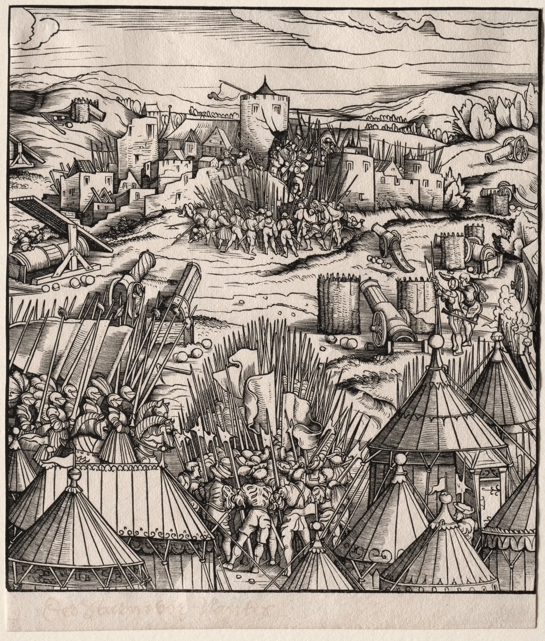 De Bestorming van Nantes door Hans Burgkmair