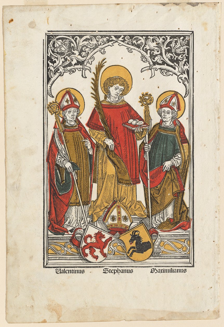Sint Valentijn, Sint Stefanus en Sint Maximiliaan door Hans Burgkmair I