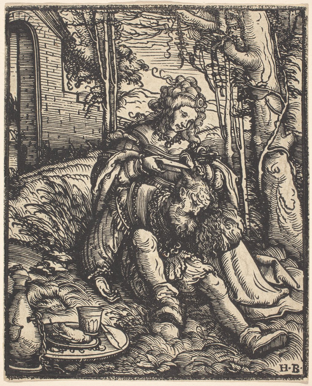 Samson en Delila door Hans Burgkmair I