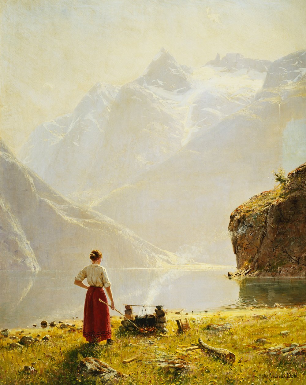 Een zomerdag op een Noorse fjord door Hans Dahl