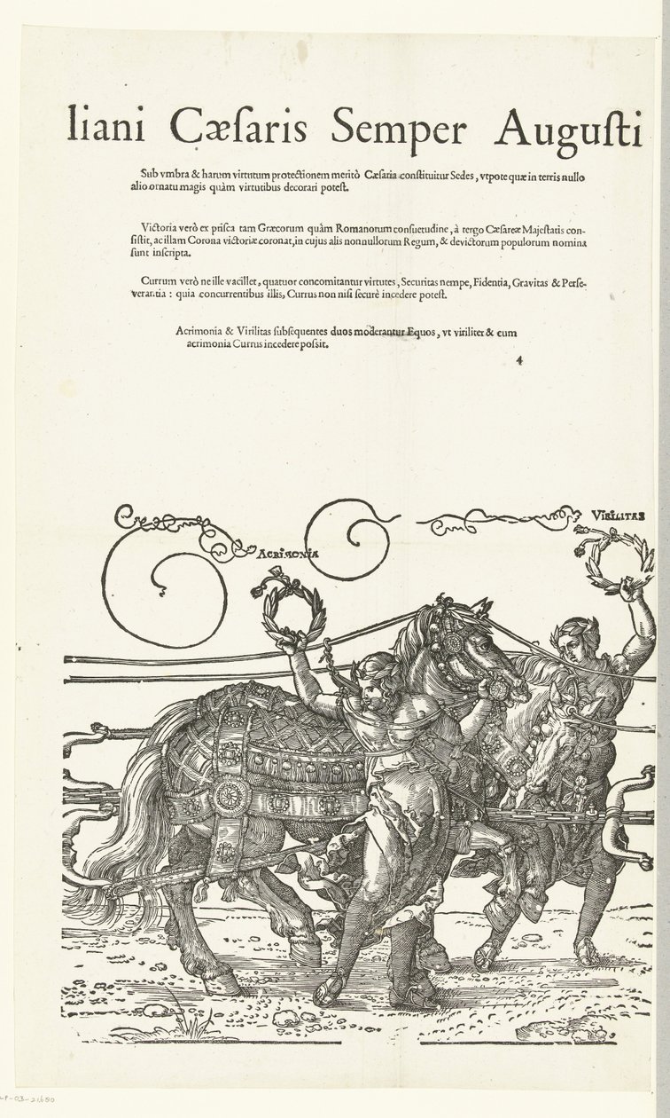 Triomfwagen van keizer Maximiliaan I (serie titel) door Hans Guldenmund