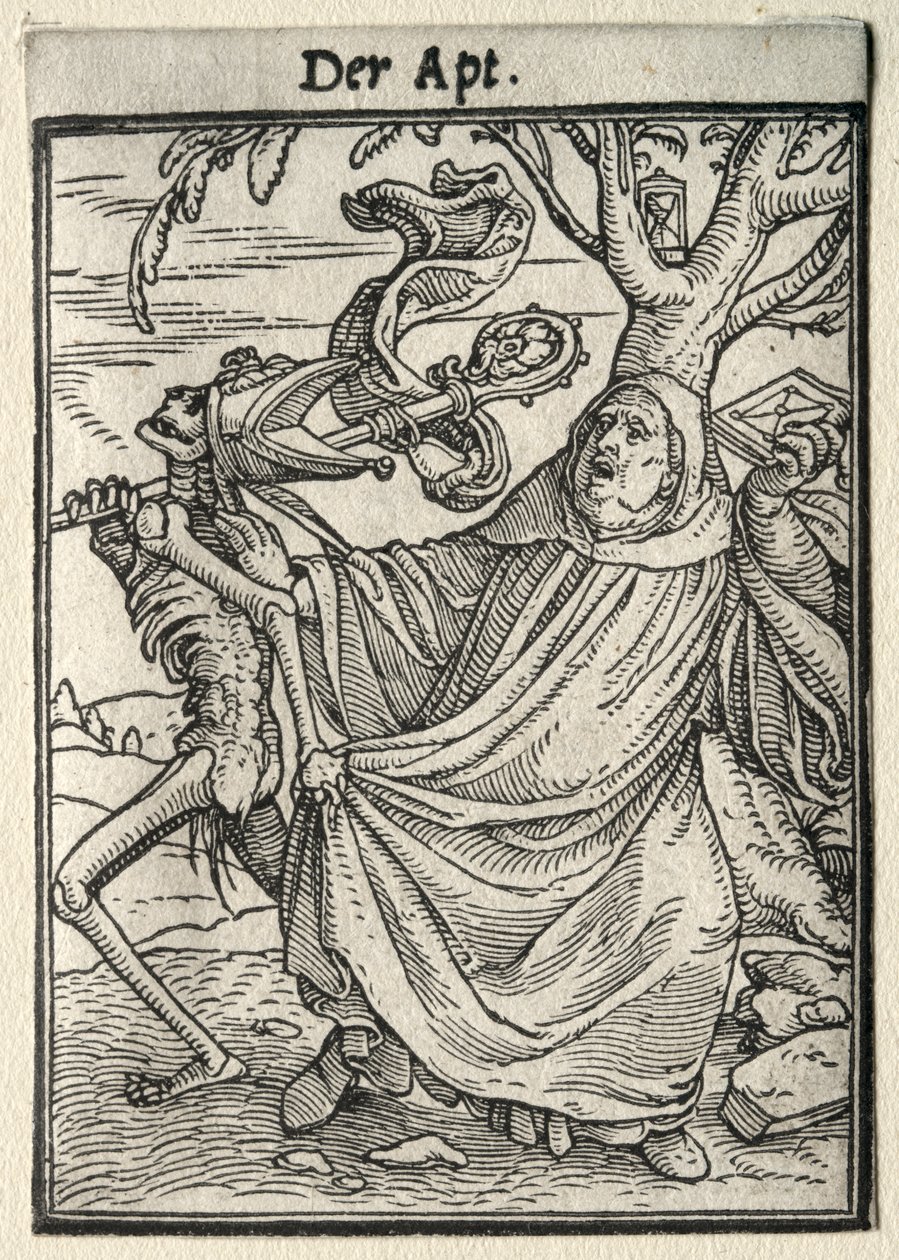 Dans van de dood: De abt door Hans Holbein