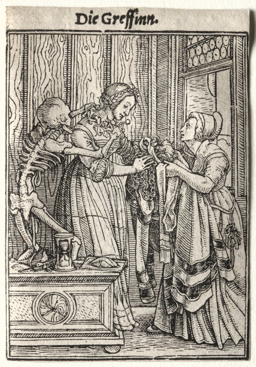 Dans van de dood: De gravin door Hans Holbein