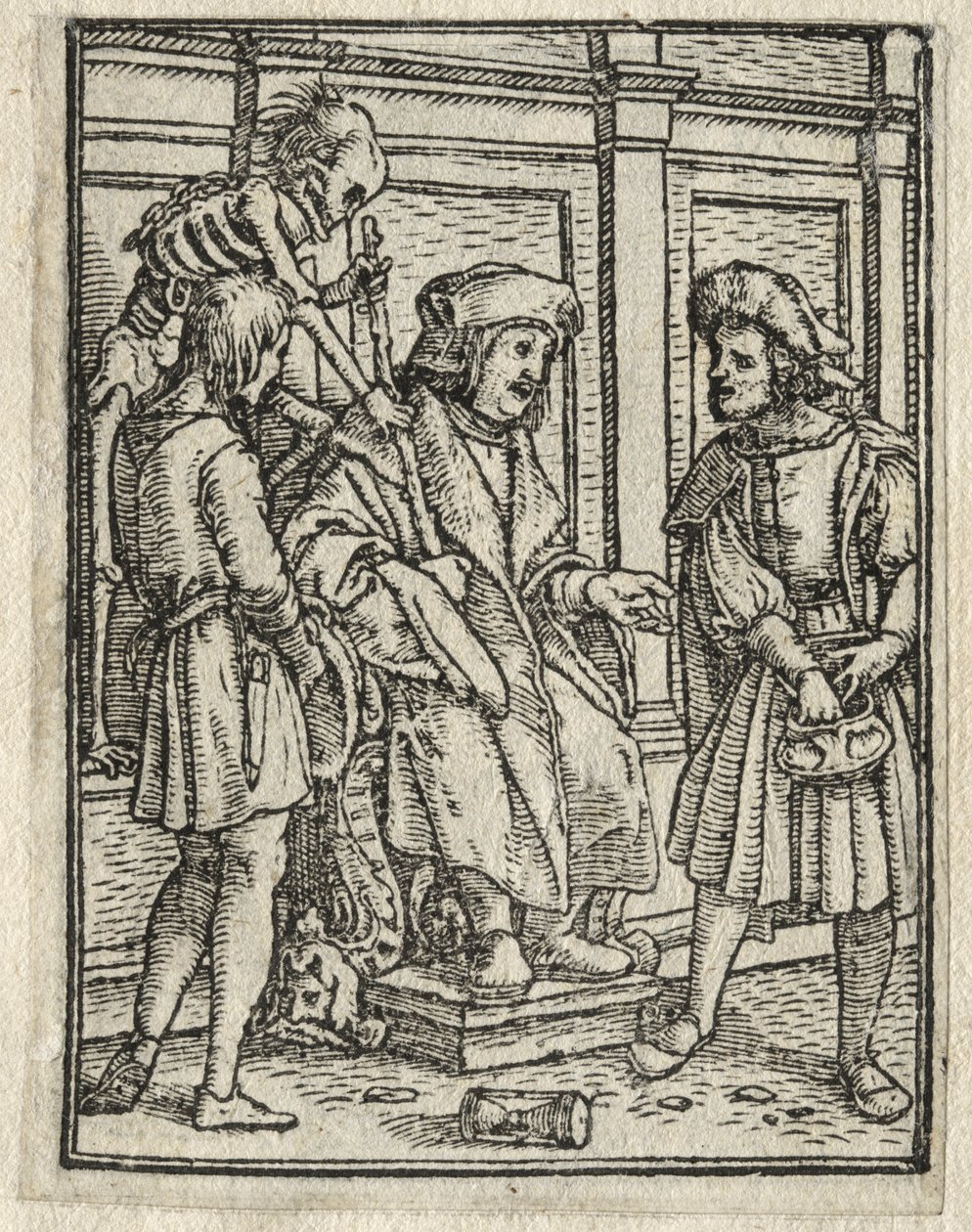 De dans van de dood: De kanunnik of prebendaris, de rechter door Hans Holbein