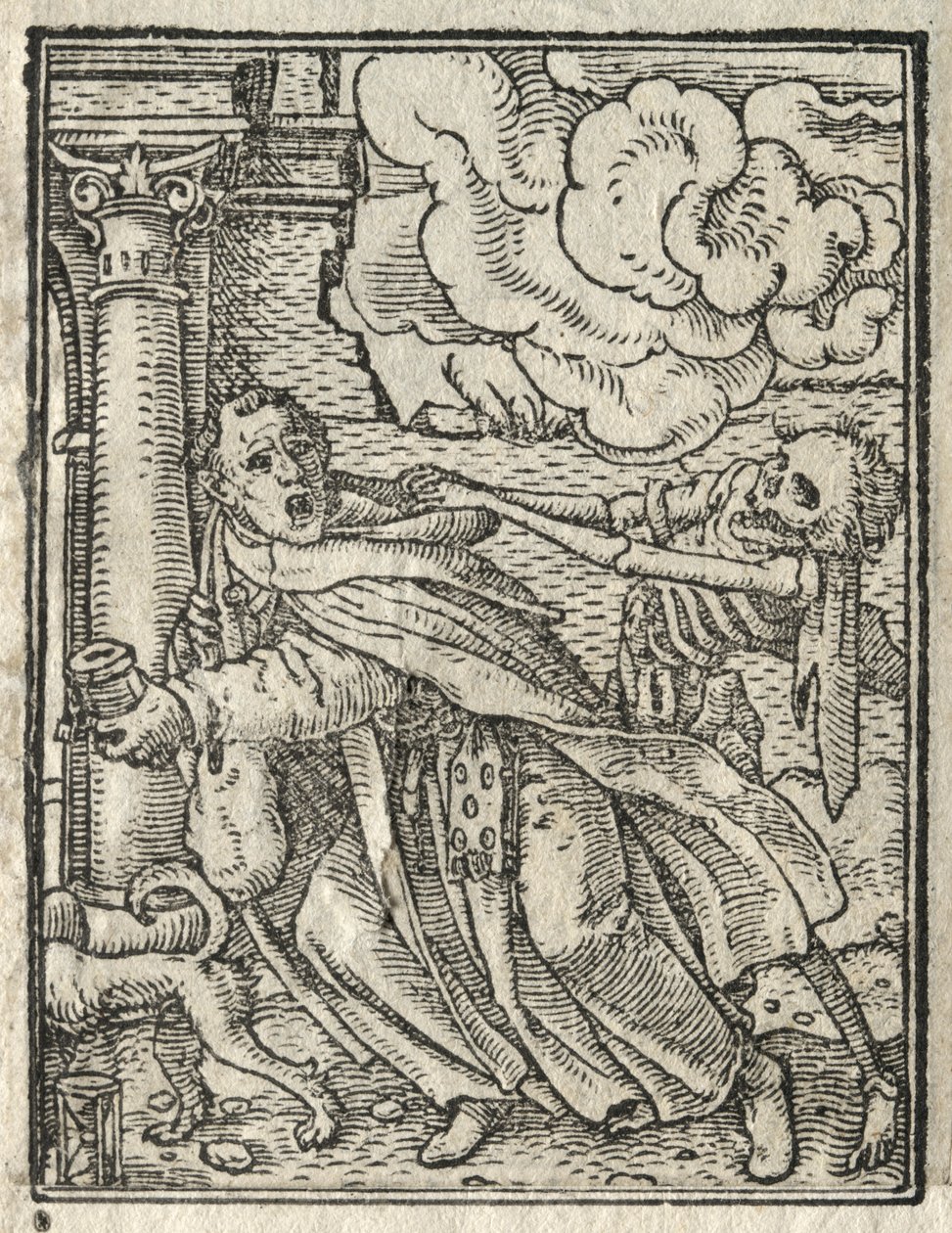 De Dans van de Dood: De Bedelmonnik, De Non door Hans Holbein