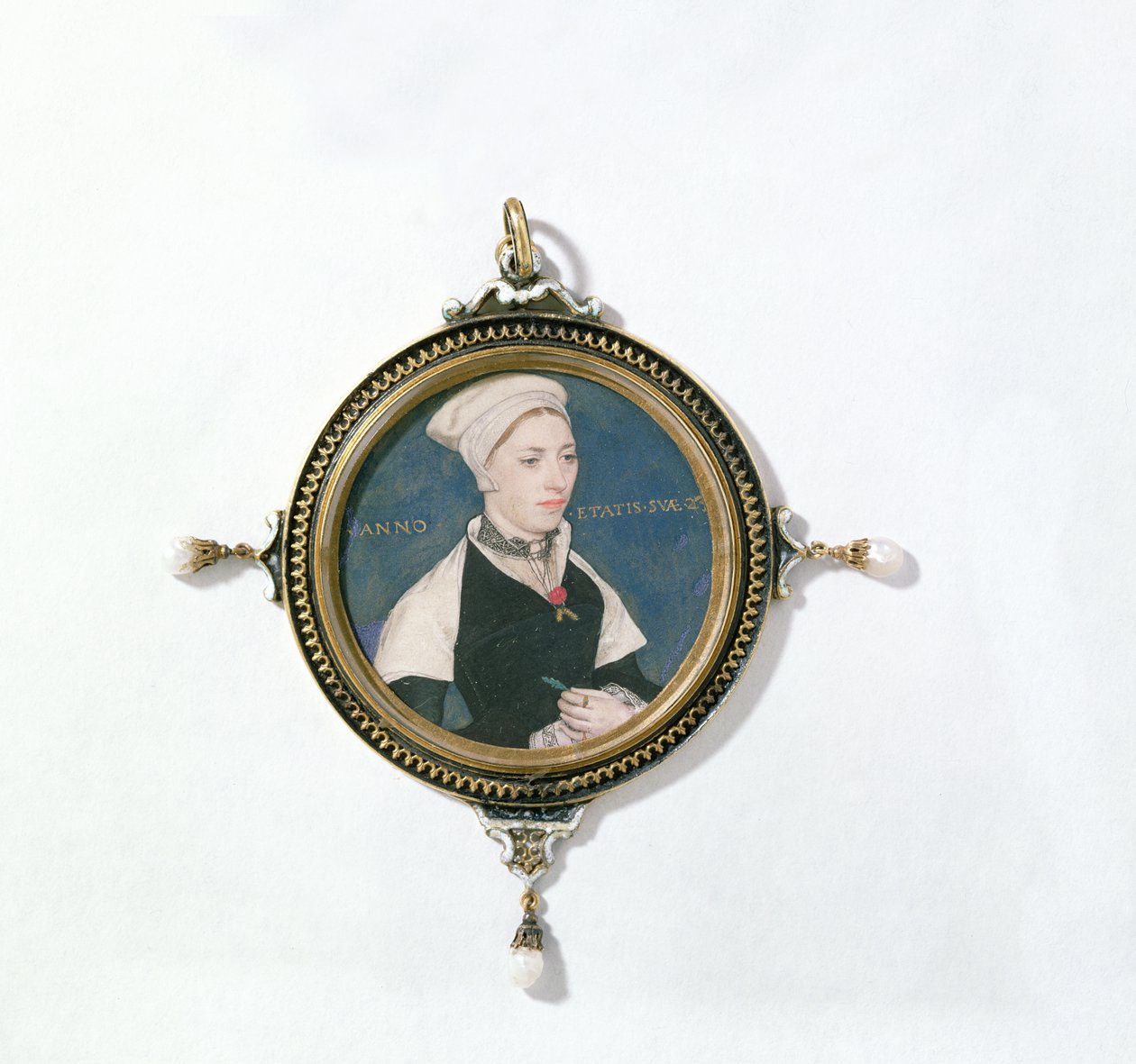 Jane Small, voorheen bekend als Mevrouw Robert Pemberton, c.1540 (detail) door Hans Holbein der Jüngere