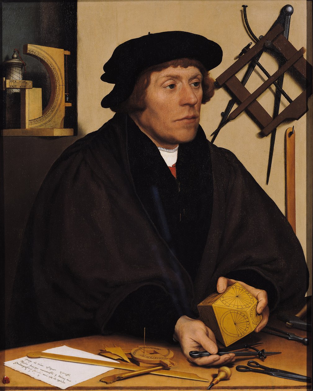 Portret van Nicholas Kratzer (1487-c.1550) 1528 door Hans Holbein der Jüngere